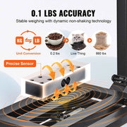 Bild in Galerie-Viewer laden, Amocart 660Lbs Computing Digital Platform Scale 0.1LBS Accuracy Floor Scale with LB/KG High-Definition Display for Box Luggage
