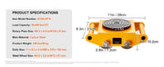 Charger l'image dans la visionneuse de galerie, Amocart 6/8/12T Machinery Skate Dolly Industrial Mover with 4 PU Wheels &amp; 360° Non-Slip Cap for Warehouse Workshop Factory
