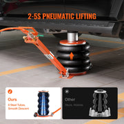 Bild in Galerie-Viewer laden, Amocart 6T Air Jack, 2-5 S Pneumatic Lifting Jack with Heightened Column &amp; Adjustable Handle Thick Rubber Pad Fit for Sedan SUV
