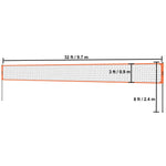 Amocart Outdoor Volleyball Net System Adjustable Height Steel Poles with PVC Volleyball Pump Carrying Bag for Beach Lawn
