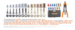 Amocart Rivet Nut Tool Rivnut Tool Kit Metric and SAE Mandrels 70PCS/186PCS Rivet Nuts With Rugged Carrying Case
