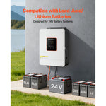 SucceBuy 3000W/4000W Hybrid Solar Inverter 24V DC to 230V AC Built-in Solar Controller Compatible with Lead Acid Lithium Battery