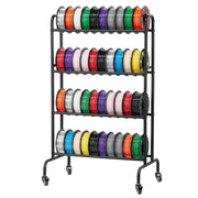 Charger l'image dans la visionneuse de galerie, Amocart 4 Tier 3D Printer Filament Rolling Filament Spool Storage Rack with Wheels for Office Workshop 3D Printing Station

