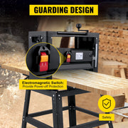 Charger l'image dans la visionneuse de galerie, Amocart Electric Planer 12.5/13 inch Thicknesser Wood Planer With Stand &amp; Dust Exhaust 1800W 8000RPM for Woodworking Power Tool
