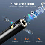 Amocart Endoscope Camera Dual Lens Borescope 5" Screen 1080P Inspection Camera with LED Lights Waterproof for Auto Plumbing