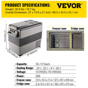Charger l'image dans la visionneuse de galerie, Amocart 20L 22L 35L 45L 55L Car Refrigerator Mini Fridge Freezer Portable Compressor Cooler 12/24V Ice Box for Camping
