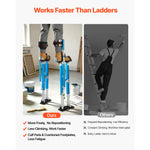 SucceBuy 228 lbs Drywall Stilts 24.2–40.3In Adjustable Aluminum Painter Stilts Non-Slip Rubber Feet Dual Spring Shock Absorption