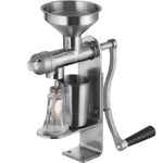 SucceBuy Manual Oil Press Machine Stainless Steel Oil Extractor Machine Detachable Presser for Effortless Cleaning Household