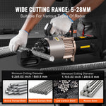 SucceBuy Electric Hydraulic Rebar Cutter Portable Rebar Cutter High Power Steel Rebar Cutter with Oil Can Rich Accessories Black