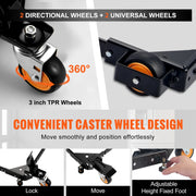 Charger l'image dans la visionneuse de galerie, Amocart Mobile Base 650 lbs Weight Capacity Adjustable from 12"x12" to 36"x36" Heavy Duty Mobile Base Stand with Swivel Wheels
