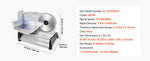 Amocart 6.7-8.7inch Meat Slicer Electric Deli Slicer Machine with two SUS420 Blades Food-Slicer for Meat Ham Baguett, Steak