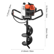Bild in Galerie-Viewer laden, Amocart Fuel-powered Auger  Post Hole Digger Gas Powered Earth Auger Borer Ground Petrol Earth Auger Post 52cc/43cc Hole Digger
