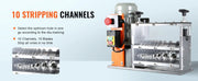 Charger l'image dans la visionneuse de galerie, Amocart Electric Wire Stripping Machine Cable Stripper Peeler 750W 1.5-32mm 10 Channels Acrylic+Aluminum Scrap Copper Recycling
