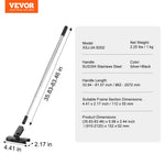 Amocart Drywall Skimming Blade Set 10/16/24/32/40 inch Skimming Blades + 34-81.6 in Extension Handle Pole Stainless Steel Knife
