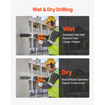 SucceBuy Diamond Core Drilling Machine Dry and Wet Concrete Core Drill Rig with 4 Drill Bits for Concrete Brick Stone 1800/2000W