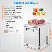 Bild in Galerie-Viewer laden, Amocart Commercial Frozen Refrigerator Sandwich Salad Prep Table 7.4Cu.Ft Food Prep Frost Free Refrigerator for Restaurant
