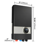 Amocart Tankless Electric Water Heater 27/36kW Instant Hot Water Heater Under Sink On Demand for Bathroom Child Security Lock