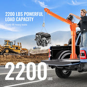Bild in Galerie-Viewer laden, Amocart 2200lbs Electric Hoist Truck Crane 360° Swivel Folding Bed Jib Crane with 6000 lbs Electric Winch for Lifting Goods
