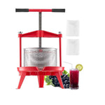 Amocart 9L 14L Fruit Wine Press Stainless Steel Basket with Cross-beam and Triangular Structure Manual Juice Maker for Kitchen