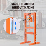 Amocart Hydraulic Shop Press 6T H-Frame Hydraulic Garage/Shop Floor  Shop Press with  Plates for Garage Shop Workshop