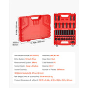 Load image into Gallery viewer, Amocart in Drive Impact Socket Set Impact Sockets Different SAE and Various Sizes with Extension Bars Cr-V Steel Carrying Case
