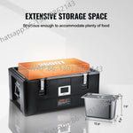 Amocart Insulated Food Pan Carrier 36Qt Capacity Stackable Catering Hot Box with 3 Stainless Steel Pans Top Load Food Warmer