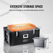 Bild in Galerie-Viewer laden, Amocart Insulated Food Pan Carrier 36Qt Capacity Stackable Catering Hot Box with 3 Stainless Steel Pans Top Load Food Warmer
