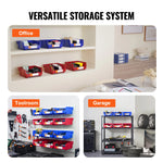 Amocart 6pcs Garage Storage Bin Hanging Stackable Wall Mounted Organizer Bin Stacking Containers for Closet Kitchen Office