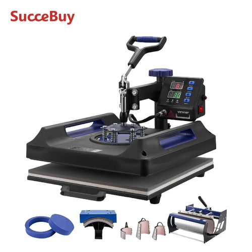SucceBuy Heat Press Machine Heat Transfer Machine 30oz Tumbler Press 360° Swing Away Digital T-Shirt Pressing Coating