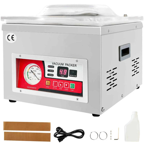 SucceBuy Food Vacuum Packing Machine Commercial Chamber Vacuum Sealer DZ-260A Kitchen Meat Packaging Food Saver Sealing Machine