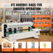 Bild in Galerie-Viewer laden, Amocart Horizontal Bag Band Sealing Machine Continuous Band Sealer Machine Carbon Steel for 0.02-0.8 mm Plastic Bags Films
