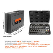 Charger l'image dans la visionneuse de galerie, Amocart 29PCs Bolt Extractor Set Bolt and Nut Remover Set 6mm to 10mm 13/32" to 3/4" CR-MO Steel Extraction Socket Set
