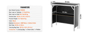 Charger l'image dans la visionneuse de galerie, Amocart Folding Portable Bar Table Tradeshow Podium Table for Party Picnic Exhibition Include Carrying Case Storage Shelf Skirt
