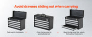 Bild in Galerie-Viewer laden, Amocart 20.5in Metal Tool Box Portable 4-Drawers Tool Chest with Drawers Locking Multi-Function Tool Organizer for Workshop
