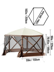 Charger l'image dans la visionneuse de galerie, Amocart Pop-up Camping Gazebo Camping Canopy Shelter 6 Sided 12' x 12' / 10' x 10' Sun Shade Tents &amp; Canopies Camping &amp; Hiking
