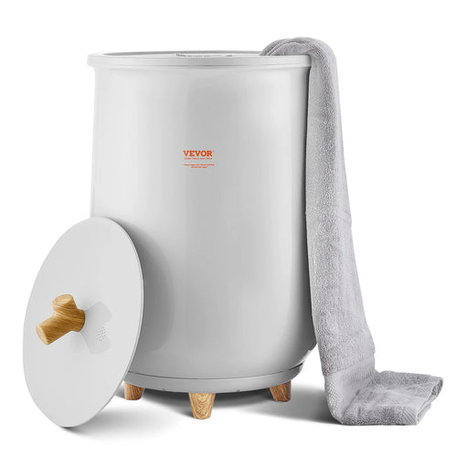 SucceBuy Towel Warmer Bucket 20L Heated Towel Warmer w/ LED Light Auto Shut off & Temperature Setting Large Blanket Warmers SPA