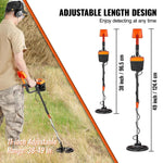 Amocart Metal Detector 8Inch Waterproof Search Coil & High Accuracy Pointer Display Adjustable 38''-49'' Aluminum Stem Detector