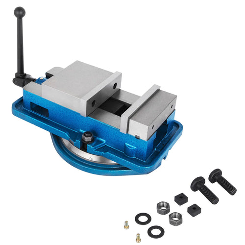 Amocart 3 Inch / 5 Inch Jaw Width Heavy Duty Milling Vise Bench Clamp Vise High Precision, 360 Degree Swiveling Base CNC Vise