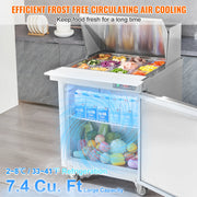 Load image into Gallery viewer, Amocart 28" Commercial Refrigerator Sandwich &amp; Salad Prep Table 7.4 Cu. Ft Stainless Steel Refrigerated Food Prep Station
