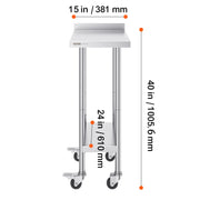 Bild in Galerie-Viewer laden, Amocart Stainless Steel Work Table Commercial Food Prep Worktable with Casters Heavy Duty Prep Worktable for Restaurant Home
