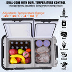 SucceBuy 40/50/58L Portable Car Refrigerator 12VoltCar Refrigerator Fridge Dual Zone Portable Freezer Compressor Cooler for Home