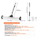 SucceBuy 36-Inch Magnetic Sweeper with Wheels 55 lbs Capacity  Telescoping Magnetic Pickup Tool Adjustable for Workshop Garage