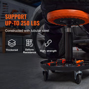Charger l'image dans la visionneuse de galerie, Amocart Mechanic Stool 250 LBS Rolling Pneumatic Creeper Garage/Shop Seat Padded Rolling Workshop Stool for Garage Auto Repair
