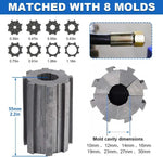 Hydraulic Hose Crimper Mchine with 8 Sets of Dies Manual Hose Crimping Tool, High Pressure Handheld Shrink Tube Machine