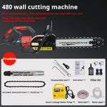 Electric Concrete Wall Cutter 5000W High Power Chainsaw Cutting Machine, Chainsaw Multi-Function Slotting Tool for Building