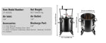 Amocart Spray Paint Pressure Pot 15L Pressure Pot Tank 60psi Adjustale Pressure Steel Pressure Pot Paint Tank Spray Gun Hose