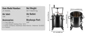 Bild in Galerie-Viewer laden, Amocart Spray Paint Pressure Pot 15L Pressure Pot Tank 60psi Adjustale Pressure Steel Pressure Pot Paint Tank Spray Gun Hose
