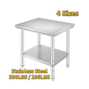 Bild in Galerie-Viewer laden, Amocart Stainless Steel Kitchen Work Bench Commercial Catering Table Worktable w/Undershelf 330LBS 286LBS for Restaurant Garage
