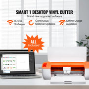 Load image into Gallery viewer, Amocart Vinyl Cutter Machine Computer Windows Software 3 Blades Pen Holder 14Inch 375MM Max Paper Feed Printer Cutting Plotter
