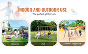 Bild in Galerie-Viewer laden, Amocart Swing Sets for Backyard 600lbs Capacity Swing Set with 1 Saucer Swing Seat 2 Belt Swing Seats Swingset Outdoor for Kids
